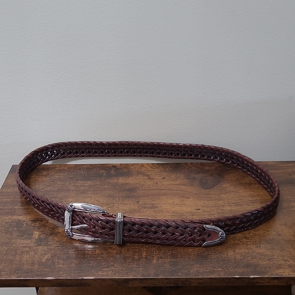 Fossil Braided Leather Belt size Large